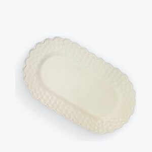 BANDEJA OVAL COLOR CREMA