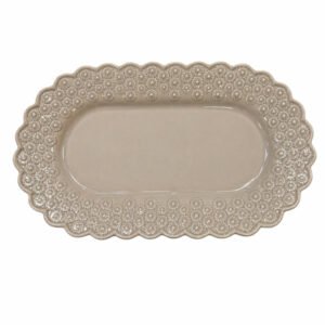 BANDEJA OVAL COLOR BEIGE