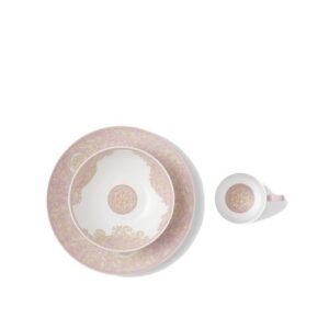 VAJILLA PARA BEBE SET COLOR ROSA