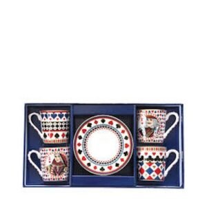 SET 4 TAZAS CAFÉ CON PLATO