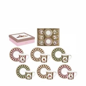 SET 6 TAZAS CAFÉ CON PLATO