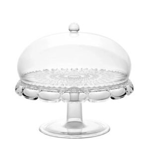 TORTERA ACRÍLICA CON TAPA Y PIÉ