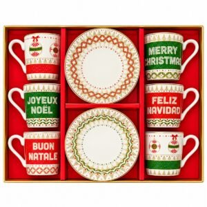 SET X 6 TAZAS DE CAFÉ CON PLATO